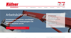 Desktop Screenshot of kuefner-arbeitsbuehnen.de